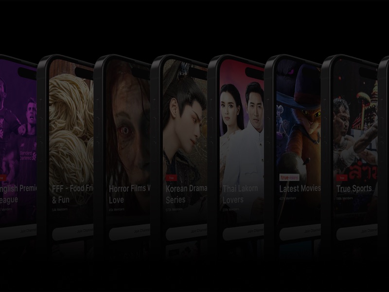 True — mobile content concept screen 1