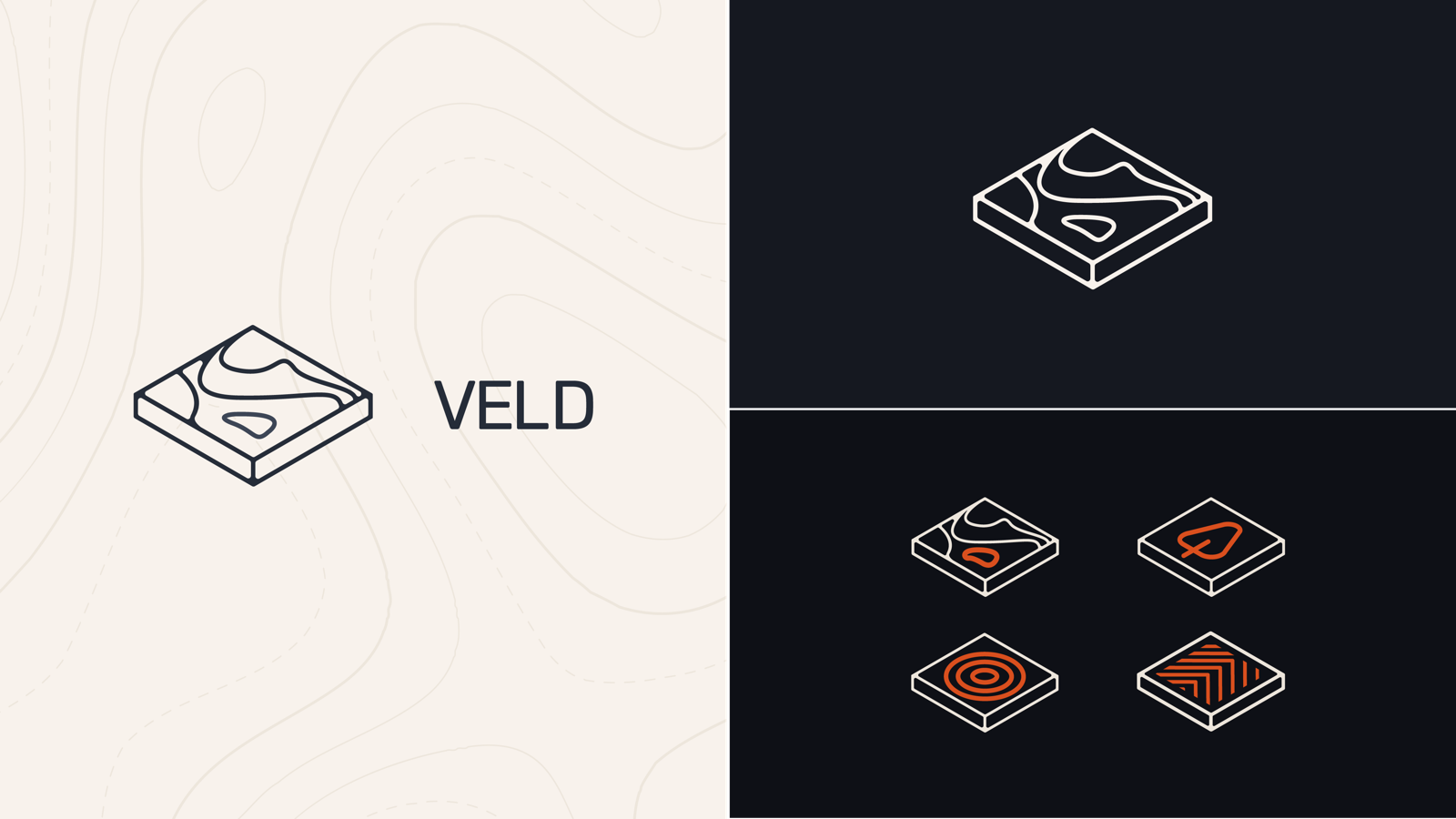 VELD brand presentation — land value interface positioning and identity